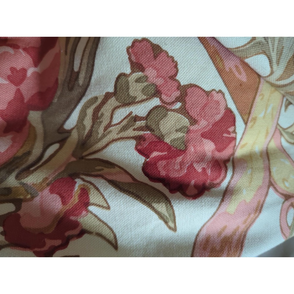 Pair Custom Designer French Pinch Pleat Lined Drapes 70" x 54" Paisley Floral - Picture 4 of 6